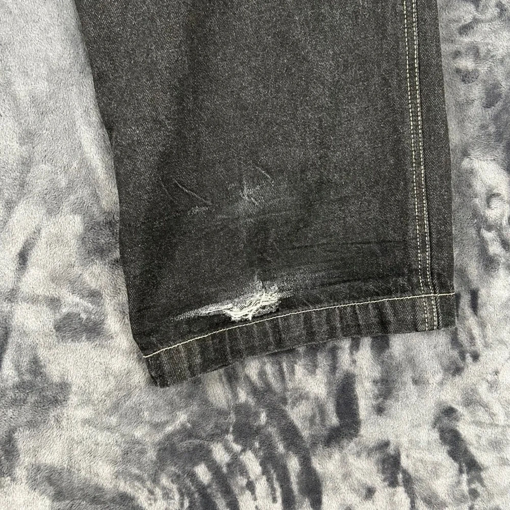 Rocawear Carpenter Jeans Mens 38x34 Black Baggy Contrast Stitch Vintage